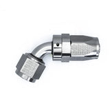 Deatschwerks 8 AN Female Flare Swivel 60-Degree Hose End CPE, Anodized DW Titanium