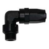 Deatschwerks 8AN ORB Female Swivel 90-Degree Hose End CPE, Anodized Matte Black