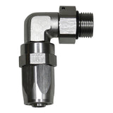 Deatschwerks 8AN ORB Female Swivel 90-Degree Hose End CPE, Anodized DW Titanium