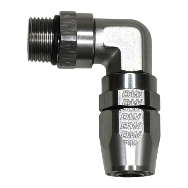Deatschwerks 10AN ORB Female Swivel 90-Degree Hose End CPE, DW Titanium