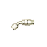 Deatschwerks 6AN Female Swivel 45-Degree Hose End PTFE (Incl 1 Olive Insert), Anodized DW Titanium