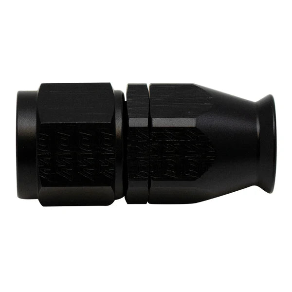 Deatschwerks 8AN Female Swivel Straight Hose End PTFE (Incl 1 Olive Insert), Anodized Matte Black