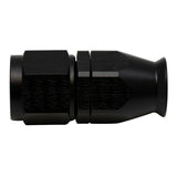 Deatschwerks 8AN Female Swivel Straight Hose End PTFE (Incl 1 Olive Insert), Anodized Matte Black