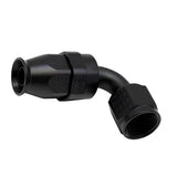 Deatschwerks 8AN Female Swivel 90-Degree Hose End PTFE (Incl 1 Olive Insert), Anodized Matte Black