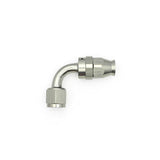 Deatschwerks 8AN Female Swivel 90-Degree Hose End PTFE (Incl 1 Olive Insert), Anodized DW Titanium