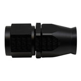 Deatschwerks 10AN Female Swivel Straight Hose End PTFE (Incl 1 Olive Insert), Anodized Matte Black