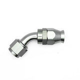Deatschwerks 10AN Female Swivel 45-Degree Hose End PTFE (Incl 1 Olive Insert), Anodized DW Titanium