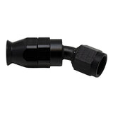 Deatschwerks 6 AN Female Flare Swivel (Incl Ferule/Olive) 30-Degree Hose End PTFE, Anodized Matte Black