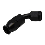Deatschwerks 6 AN Female Flare Swivel (Incl Ferule/Olive) 60-Degree Hose End PTFE, Anodized Matte Black