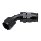Deatschwerks 10AN Female Flare Swivel (Incl Ferule/Olive) 60-Degree Hose End PTFE, Anodized Matte Black