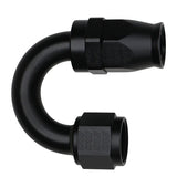 Deatschwerks 10AN Female Flare Swivel (Incl Ferule/Olive) 180-Degree Hose End PTFE, Anodized Matte Black