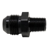 Deatschwerks 8AN Male Flare to 1/4 Inch Male NPT Adapter, Anodized Matte Black