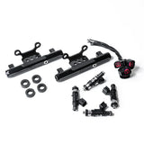 Deatschwerks Subaru side feed to top feed fuel rail conversion kit and 1000cc fuel injectors for 04-06 STI and Legacy GT