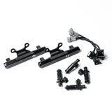 Deatschwerks Subaru top feed fuel rail upgrade kit with 1200cc injectors for MPFI WRX 2002-2014, STI 2007-2015, and Legacy GT 2007-2012