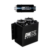Deatschwerks 2.5L modular surge tank, universal. Includes 1 250iL In-line Fuel Pump