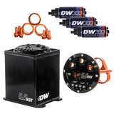 Deatschwerks 5.5L Staged Surge Tank, Universal. Includes 3 DW300 Fuel Pumps.
