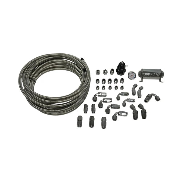 Deatschwerks X2 Series Pump Module -8AN feed with -6AN return CPE Plumbing Kit for 2012-16 Scion FR-S, 2012-20 Subaru BRZ, 2017-20 Toyota 86