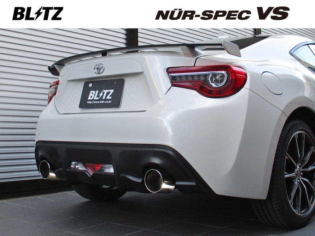 Blitz Nur Spec VS Exhaust System - Twin Stainless Tailpipes - 62095 - GT86 & BRZ