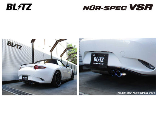 Blitz Nur Spec VSR Exhaust System - Twin - MX5 1.5 ND5