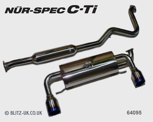 Blitz -  Two Piece Exhaust System - GT86 & BRZ Nur Spec CTI