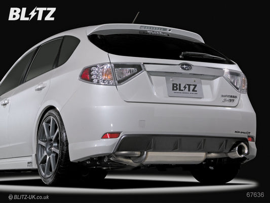 Blitz Nur Spec DT Exhaust System - Single Exit - Impreza S-GT GH8