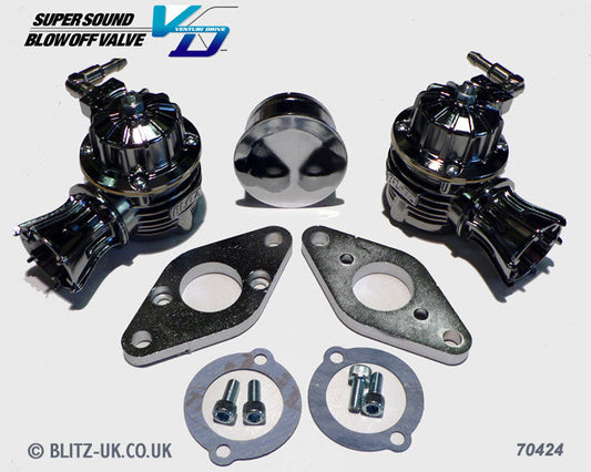 Blitz Twin Dump Valve Kit - Blow Off Valve - R32 R33 & R34 GTR