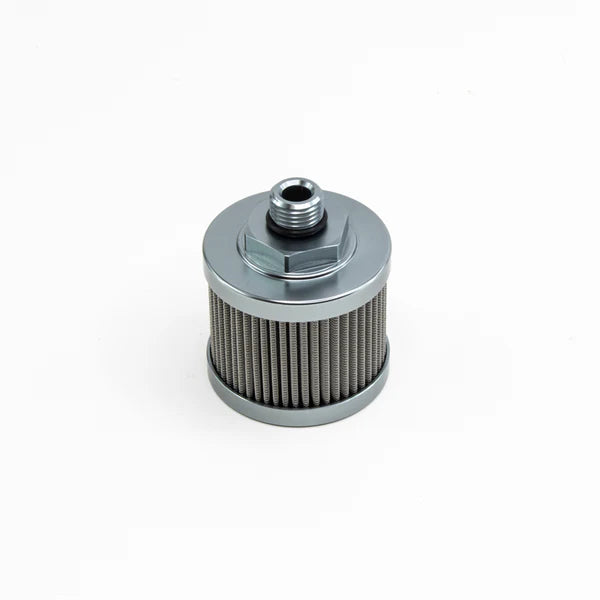 Deatschwerks Fuel pump pre-filter, SS, 6AN, 100 micron, universal. Fits DW in-line fuel pump PN 9-250