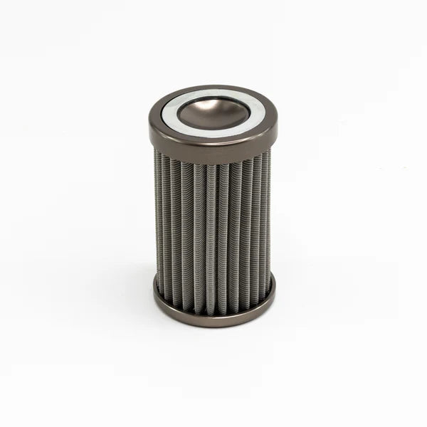Deatschwerks In-line fuel filter element, stainless steel 100 micron. Fits DW 110mm housing. Universal