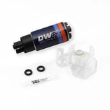 Deatschwerks DW65C 265lph compact fuel pump w/o mounting clips w/install kit for EVO X 08-15, Mazdaspeed3 07-13, Mazdaspeed6 06-07, Honda Civic 12-16, Honda Accord 13-17, Tundra 4.0L V6 07-14, 4.L V8 07-10, 4.6L V8 08-17, 5.7L V8 07-17, Wrangler 2007-17