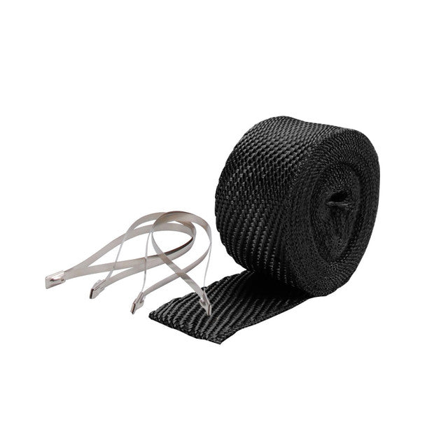 DEi Exhaust Wrap & Ties Kit 2" x 25 ft - TITANIUM Black