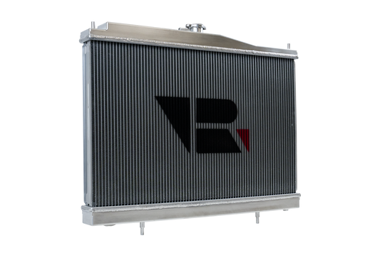 CSF Nissan R33 Skyline Full Billet Aluminum High-Performance Radiator Features - Raw Billet Aluminum Finish