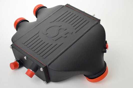 CSF BMW F8X Top Mount Dual-Pass Charge-Air-Cooler - Finished with a Professional “Crinkle Black” Powder-Coated Finish