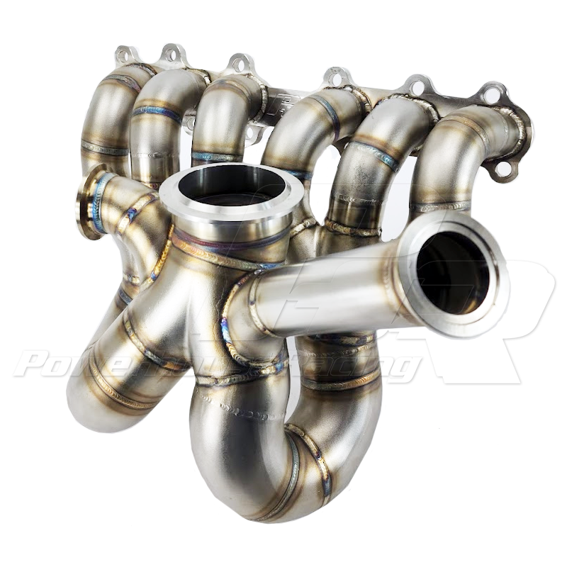 PowerHouse Racing (PHR) V50QR Turbo Manifold for 2JZ-GTE -  V-Band Single-Scroll Collector for Pro-Mod PTE Turbo