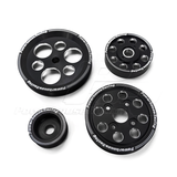 PHR 4 Piece BLACK EDITION Billet Aluminum Pulley Set w/ idler for IS300 and 97-04 GS300 (includes Alternator, P.S. Pump, Water Pump, and idler pulleys