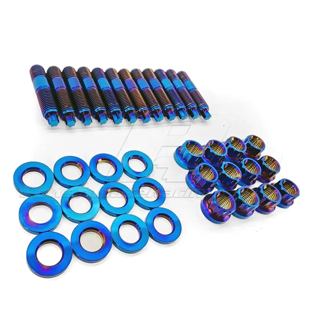 PHR Titanium Stud and Nut Kit, for Turbo Manifolds
-Set of (8) for GE Cylinder Head
-(8) 6 Point Nuts with Washer
