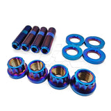 PHR Titanium Stud and Nut Kit for Manifold to Turbo (Set of 4), M10 x1.25 , 12 Point Nuts