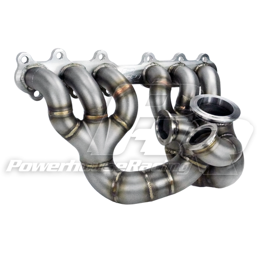 PHR V23QR Turbo Manifold for 2JZ-GTE
 Collector: Cast
 Turbine Fitment: Other
 Turbo Scroll: Single Scroll
 Number of wastegates: (S) Single wastegate
 Wastegate Flange(s): Precision 56mm