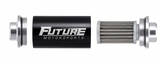 Future Motorsports Billet Aluminium Fuel Filter 100 Micron Stainless Steel Filter With Mounting Bracket Fittings