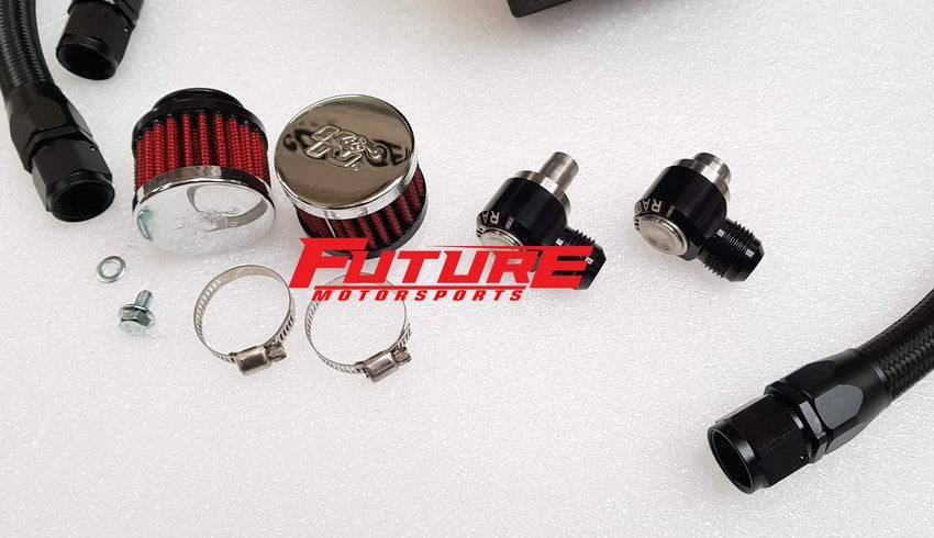 Future Motorsports Stage 2+ Toyota Supra 2JZ Oil Catch Tank / Breather Kit - Future Motorsports - OIL CATCH TANKS & BREATHER KITS - Future Motorsports - Future Motorsports