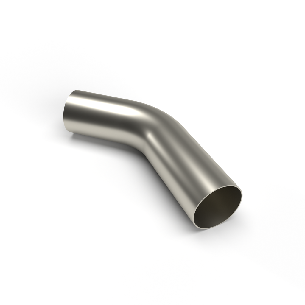 PHR PowerHouse Racing 3? Titanium 45° Mandrel Bend – 1.5D Radius – 1.0mm/.039" Wall - 4" Leg / 6" Leg