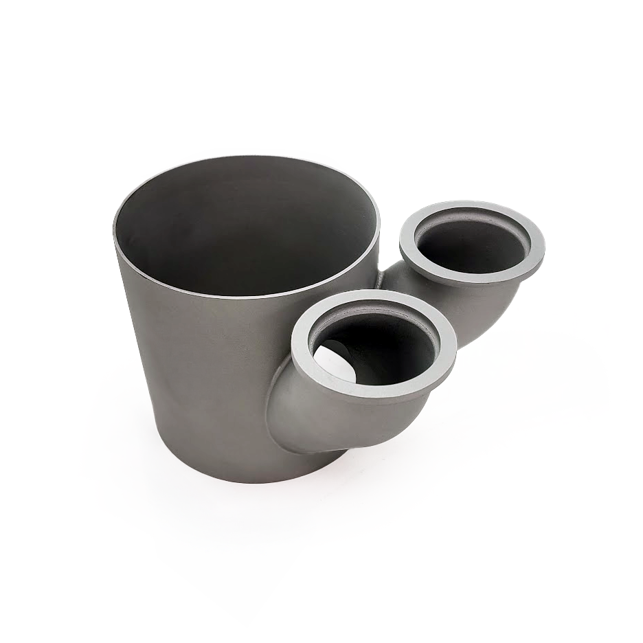 PHR PowerHouse Racing Dual Flanged 1.75 Tubes into 4 inch Tube  Recirculation Adapter, 3D Printed