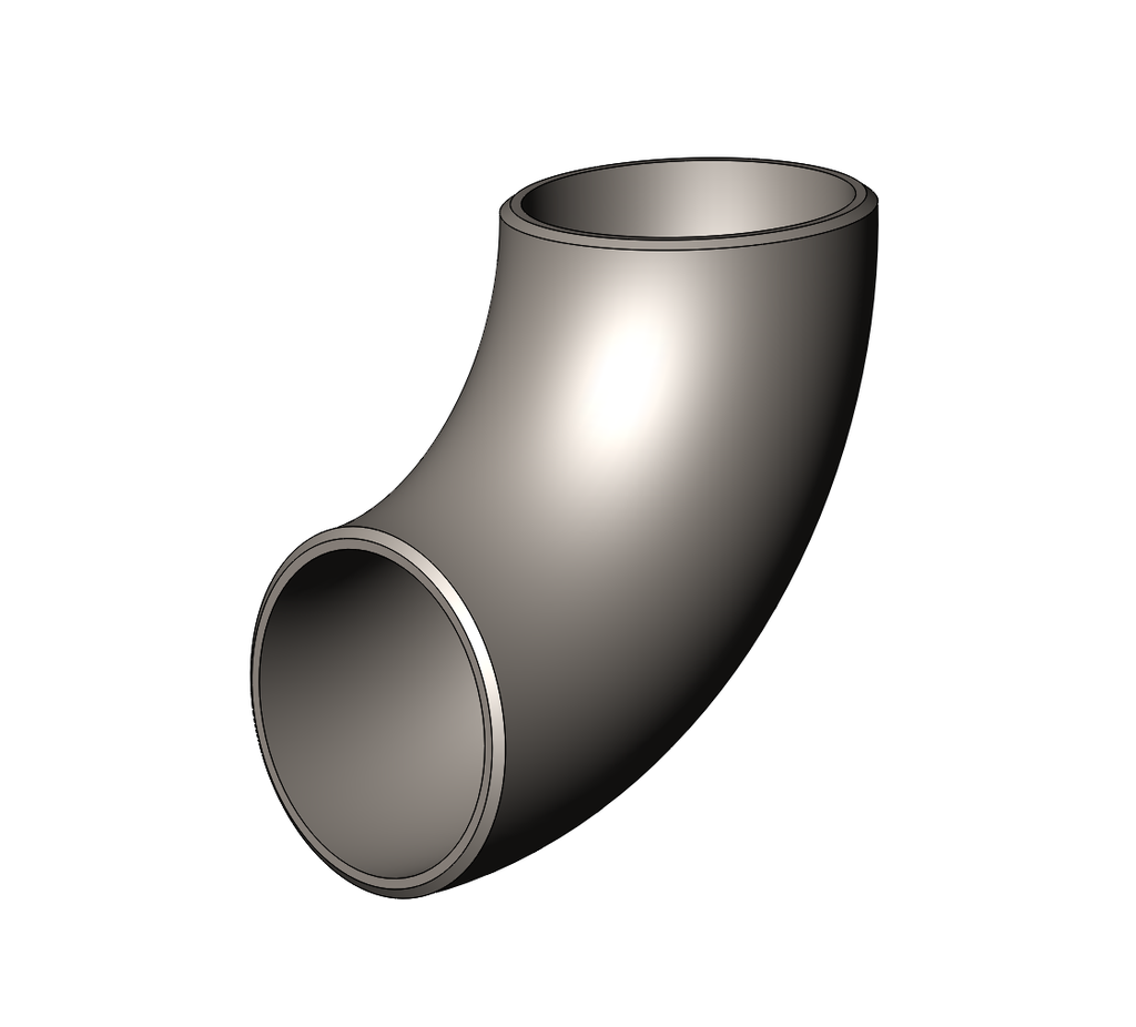 PHR PowerHouse Racing Weld Elbow, 304 Stainless Steel, 2.0 Schedule 10, Long Radius