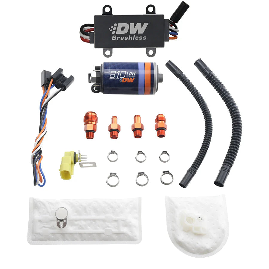 PHR PowerHouse Racing DeatschWerks 810lph in-tank brushless fuel pump w/ 9-1002 install kit + C105 Controller