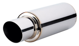 PHR PowerHouse Racing TPV Universal Muffler, 4" Round Straight Cut Tip (3" inlet - 23" long)