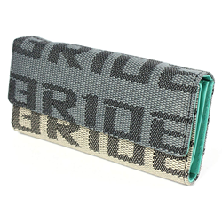 PHR PowerHouse Racing Bride Racing Women's Ladies Wallet Clutch Trifold Fabric Leather Bride Gradation (Mint Teal)