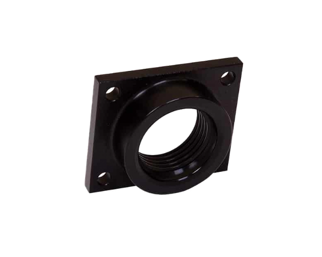 PHR PowerHouse Racing Fuel Pump Adapter, 12 AN, Aluminum, Black Anodized, Waterman Fuel Pumps, Each