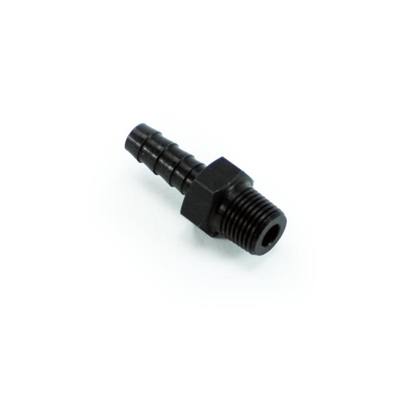 PHR PowerHouse Racing PHR 1/8 NPT male to 1/4 hose barb, Staight, Aluminum, Anodized Back