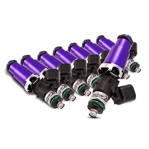 Injector Dynamics ID1050x, for 2011-2014 SVT Raptor 6.2L applications. 14mm (purple) adaptors. Set of 8.