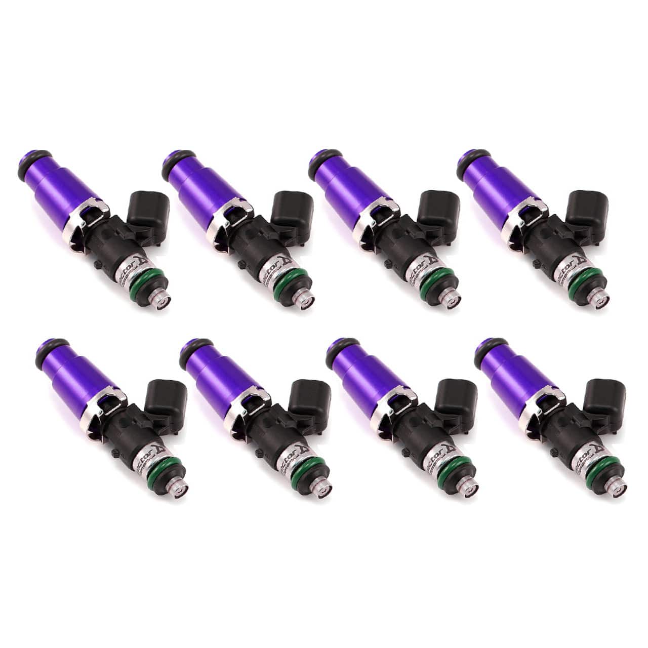 Injector Dynamics ID1050x, for BMW E90 / E92 / E93 M3 2007+, 14mm (grey) adaptor top. Set of 8.
