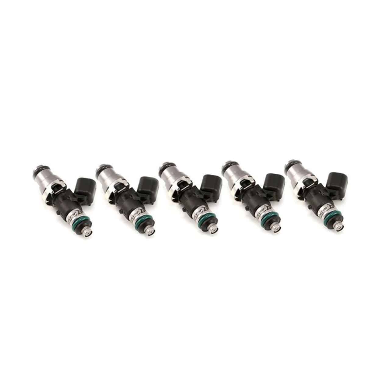 Injector Dynamics ID1300x², for Ford RS MKII-IV applications, 14 mm (grey) adapters. Set of 5.